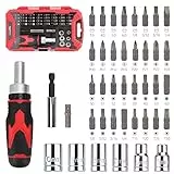 Amazon Basics Set di cacciaviti magnetici a cricchetto, confezione da 41 pezzi