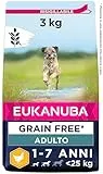 Eukanuba Grain Free, Alimento per Cani Adulti di Taglia Piccola e Media, Ricco di Pollo, 3 Kg