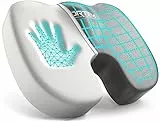 FORTEM Cuscino Sedia Ufficio, Cuscino per Sedie, Cuscino Auto, Cuscino Ortopedico Coccige, Cuscino Memory Foam per Sedia da Scrivania, Fodera Lavabile (Grigio)