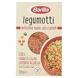 Barilla Legumotti Lenticchie Rosse, Ceci e Piselli, Ricchi di Proteine e Fibre, senza Glutine, 300g