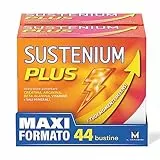 Sustenium Plus - lntegratore energizzante a base di uno specifico complesso di aminoacidi, vitamine e minerali. Per la tua energia fisica e mentale. Confezione bipack Capsula 44 bustine
