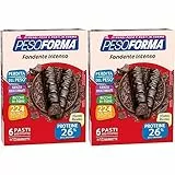 Pesoforma Barrette Fondente Intenso, Pasto sostitutivo proteico, Barrette per il controllo del peso, Barrette proteiche per restare in forma, Solo 224 calorie, 12x31g (Confezione da 2)