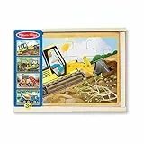 Melissa & Doug- Puzzle in Legno Veicoli da Cantiere, Multicolore, 3792