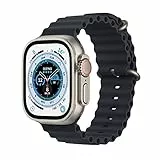 Apple Watch Ultra (GPS + Cellular, Cassa 49mm) Smartwatch con robusta cassa in titanio e Cinturino Ocean color mezzanotte. Fitness tracker, GPS di precisione, batteria a lunghissima durata