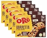 5X Oro Saiwa - Oro Barretta ai Cereali Integrali e al Cioccolato Fondente e Nocciole 160 g - Barrette, Snack