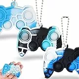 Yiran 3 in 1 controller di gioco Pop it Bubble sensoriale Fidget giocattolo, portachiavi a forma di fungo, giocattolo per autismo e stress in silicone, per ragazze e ragazzi e adulti
