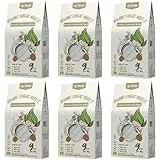 Bio Pasta di Konjac Carboidrati Ultra Bassi - Vegano Senza Glutine- 270g x6 Scatole(per 12 Porzioni), Elf-family Konjac Noodles Shirataki Noodles Ipocalorica/Senza Zucchero - Fettuccine