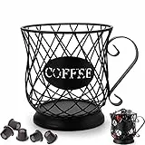 WDDP Cestello Per Capsule di Caffè, Contenitore Per Capsule di Caffè, Distributore di Caffè Perfetto, Grande Capacità (65 capsule) a Forma di Tazza Classica Scavata Abbellisci La Tua Cucina