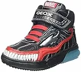 Geox J Grayjay Boy D, Sneakers Bambini e ragazzi, Nero/Rosso (Black/Red), 29 EU