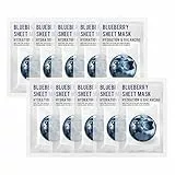 [CONFEZIONE DA 10] EUNYUL Purity MIRTILLO Maschera in fogli Pack (22ml x 10pezzi) Cura della pelle coreana Ingredienti naturali idratanti per tutti i tipi di pelle