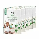 Marchio Amazon - Mama Bear Pannolini a mutandina Eco, Taglia 4 (7-14kg), Bianco, 100 Unità (5 confezioni da 20)
