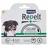Repelt Collare Antiparassitario per Cani con Peso Fino a 25 kg, Bianco