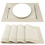 SueH Design Tovagliette Americane PVC 45 x 30cm Set 4 Pezzi Grigio