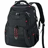 EMPSIGN Zaino Uomo Grande Zaino Porta PC 17.3 Pollici Zaino Lavoro Impermeabile Antifurto Zaino Laptop Computer Notebook Borse Zaino per PC Portatile con Caricatore USB per Viaggio Ufficio Scuola Nero