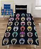Power Rangers Ninja Steel Copripiumino Singolo Ragazza Ragazzo, Set Di Biancheria Da Letto Copripiumino e Federa Per Letto Singolo, Prodotto Ufficiale, Regalo Per Bambino Dal Film Power Rangers