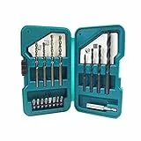 Makita D-45858 Set di Punte per Trapano e cacciavite da 17 Pezzi in Custodia Pieghevole