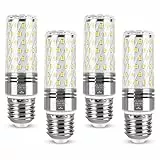 Vicloon Lampadine LED di Mais, 4Pcs Candelabro a LED E27 12W Equivalente a 100W Alogena Bulbi, Luce Lampadine, Bianco Freddo 6000K, 1400LM, Senza Sfarfallio, Non Dimmerabile, CA 175-265V, CRI80+