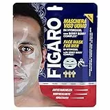 Figaro Maschera Viso Uomo Hydrogel, Formula Antistanchezza, Rinfrescante, Idratante, Maschera Monouso, Dermatologicamente Testato - 25 GR