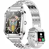 Fitonme Smartwatch Donna Chiamate e Assistente Vocale, Smart Watch da SpO2 Cardiofrequenzimetro Sonno Contapassi, Orologio Fitness 20 Modalità Sport Notifiche Messaggi WhatsApp per Android iOS Argento