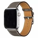 X-Cool Cinturino compatibile con Apple Watch 38 mm 40 mm 41 mm, pelle gialla, cinturino di ricambio per iwatch serie 7 Se Series 6 Series 5 Series 4 Series 3
