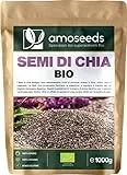 Semi di Chia Bio 1KG | Proteine, Digestione, Omega 3 | Senza Glutine, Qualità superiore