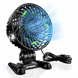 Mini Ventilatore da Tavolo Silenzioso USB, Piccolo Portatile da Scrivania, Ricaricabile Potente per Camera da Letto Ufficio Auto Campeggio | Nero