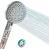 Soffione Doccia Alta Pressione con Filtro,Soffione Doccia Risparmio Idrico con 5 Modalità,Doccia Soffione con Triplo Filtro,Soffione Doccia Risparmio Idrico alta Pressione con Filtro, 1.5GPM/min