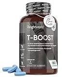 T-Boost Testosterone + Massa Muscolare, 180 Compresse Vegan - 12 Ingredienti Maca Peruviana, Fieno Greco Zinco, Selenio, Acido D Aspartico Magnesio, Vitamina D3, A, B5, B6, B9, B12 Testosterone Uomo