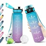 KollyKolla Borraccia Bambini 500 ml, Bottiglia d'acqua Sportiva con Indicatore del Tempo Motivazionale, senza BPA, 1 Clic Aperto, per Scuola, Bici, Palestra