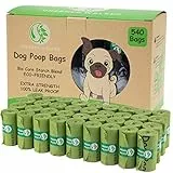 Greener Walker Cacca Sacchetti per bisogni dei Cani,540 unità,Extra Spessi,Forti e 100% Prova di perdite,biodegradabili étanches Sacchetti per Cani(verde)