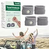 Viaggio Fascia Anti-Nausea, 2 Coppie Braccialetto di Agopressione contro la Nausea, Anti Nausea da Viaggio Bracciali, Senza Farmaco Fascia da Polso per Cinetosi Nausea Sollievo dai Mal di Testa