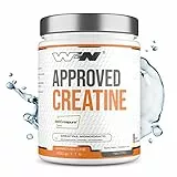 WFN Approved Creatine - Creapure - Neutro - 500 g - Creatina monoidrato - Polvere - Vegano - 166 porzioni - Prodotto in Germania - Testato in laboratorio esterno