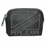 Pepe Jeans Donna Portafoglio Nero 12x8x2 cm Pelle sintetica, Nero, Portamonete