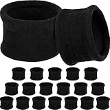 20 Pezzi Grandi Fermacoda di Capelli Cotone Stretch Elastici Bande Corda Porta Coda di Cavallo Fasce di Testa Accessori per Capelli Pesanti Spessi o Ricci (Nero)
