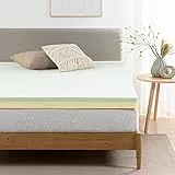 ZINUS Coprimaterasso in memory foam al tè verde | 80 x 190 cm | OEKO-TEX | Per materassi, letti e divani