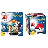 Ravensburger - 3D Puzzle Personaggi Pokémon, Puzzle Ball, 72 Pezzi, 6+ Anni & 3D Puzzleball, Pokémon Pokeball Classic, 54 Pezzi, età Raccomandata 6+, Colore Bianco, 11256 2
