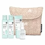 Suavinex Beauty Case da Viaggio in Tessuto - Kit idea regalo neonato con 4 prodotti - Baby Cologne, Lozione Idratante, Crema Cambio Pannolino e Shampoo - Rosa