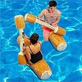 LONEEDY 2 Pz Set Giocattoli gonfiabili galleggianti a Remi, Giochi per Adulti in Piscina per Bambini Sport Acquatici Registra Le zattere per Far galleggiare i Giocattoli