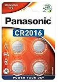 ‎Corp. Panasonic CR2016 - Batteria al litio 3 V, 90 mAh, blister da 4