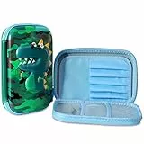 DBPBToU Astuccio per Bambino, 3D Cartone Astuccio Scuola, Astuccio Scuola Elementare Grande Capacità, EVA Astucci Unicorno Dinosauri per Scuola (dinosauro mimetico)