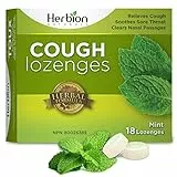 Herbion Naturals Gocce per la tosse al gusto di menta - Allevia la tosse - Lenisce il mal di gola - Per adulti, bambini dai 6 anni in su - 18 Cts