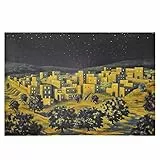 FONDALE PRESEPE NOTTURNO SU CARTONCINO FORMATO TOTALE 70X196
