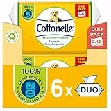 Cottonelle - Carta igienica umida, naturale, 6 confezioni da 84 panni (12 confezioni in totale), 2,16 kg