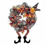 Gobesty 14 Pollici Strega Halloween Corona Appeso Decorazione, Halloween Porta Ghirlanda Ghirlanda Per Porta D'ingresso, Halloween Ghirlanda Decorazioni Ghirlanda