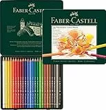Faber-Castell 110024 - Matita colorata per artisti, astuccio in metallo da 24 Polychromos