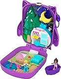 Polly Pocket-Il Campeggio dei Gufetti Playset Tascabile con Micro Bambole e Accessori, Giocattolo per Bambini 4+ Anni, Multicolore, GKJ47, Esclusivo Amazon