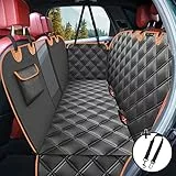 KYG Coprisedile Auto per Cani Telo Posteriore Auto per Animali Domestici Rivestimento per Sedile dell'Auto di Panno Oxford Impermeabile Antigraffiato e Antiscivolo Nero