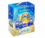 LE CADEAU | Confezione Regalo 'Scatola Serigrafata Gioiello', Confezione Alimentare Natalizia 5 Pezzi, Pandoro, Cioccolato, Gelèes Alla Frutta, Canestreli e Boules Ripiene, Idea Regalo Natale