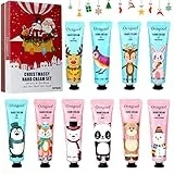 Crema Mani Set (10 Pezzi), Crema Mani Regalo Natale Set,Cofanetto Regalo Natale per Originali, Daily Crema Mani per Donna e Uomo, Nutriente e Riparare Mani Secche, Rapido Assorbimento e Idratare