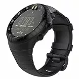 MoKo Suunto CORE Watch Cinturino, Braccialetto di Ricambio in TPU Morbido con Gancio Metallico con Connettore Biella per Suunto CORE Smart Watch, per Polso 5.51'-9.06' (140mm-230mm), Nero